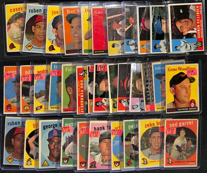 Lot of (35) 1958-1960 Topps Baseball Cards w. 1960 Harmon Killebrew