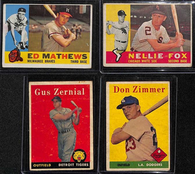 Lot of (35) 1958-1960 Topps Baseball Cards w. 1960 Harmon Killebrew