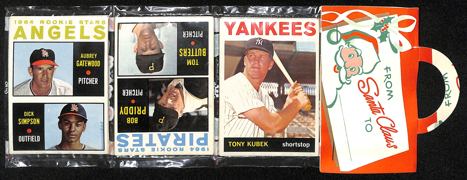 Lot of (3) Holiday Repackaged Topps Baseball Cards - 1964, 1965 & 1970