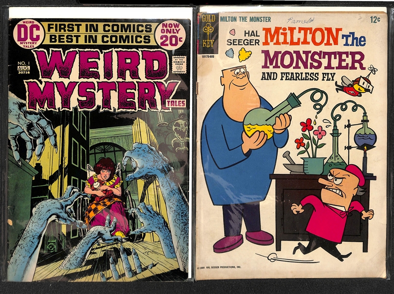 Lot of (12) Mostly 1st Edition Comics w. DC Weird Mystery Tales, Milton the Monster, A Date w/ Millie, and Others
