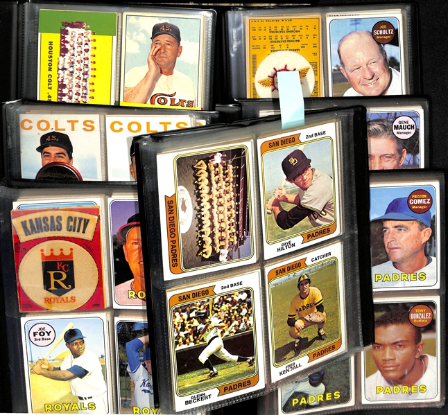 Lot of (170+) Topps Baseball Cards from 1963-1974 w. Colt 45s, Royals, Pilots, Expos, Padres