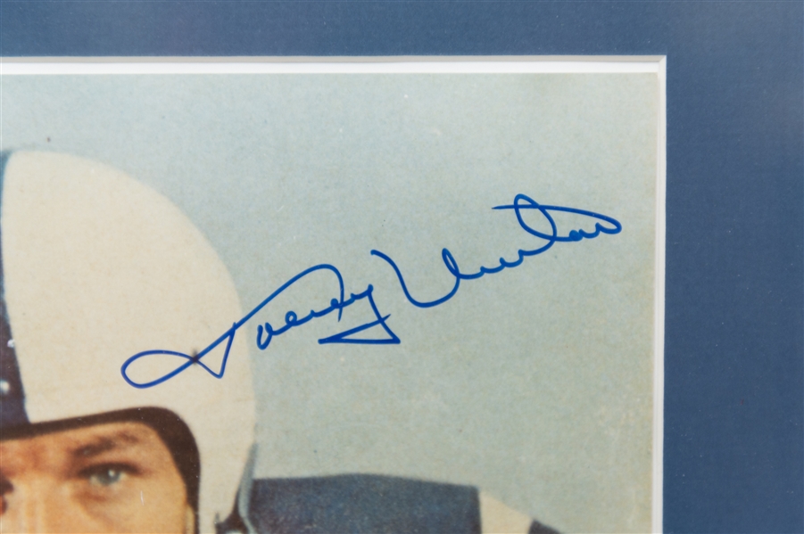 Framed Johnny Unitas Signed Photo (JSA COA)