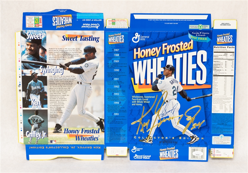 Ken Griffey Jr. Signed Wheaties Cereal Box (Some Creases in Un-Made Box) - JSA COA