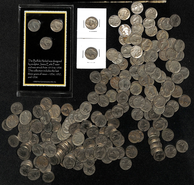 Lot of (200+) Assorted Buffalo Nickels