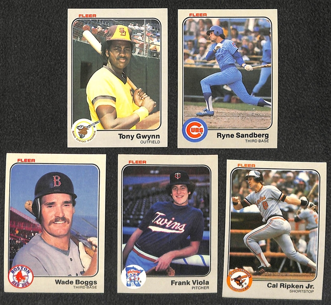 1982 and 1983 Fleer Baseball Complete Sets w. Cal Ripken Jr. and Tony Gwynn Rookie Cards