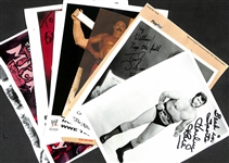 Lot of (13) Autographed Wrestling Photos w. Harley Race, Mick Foley, and Others
