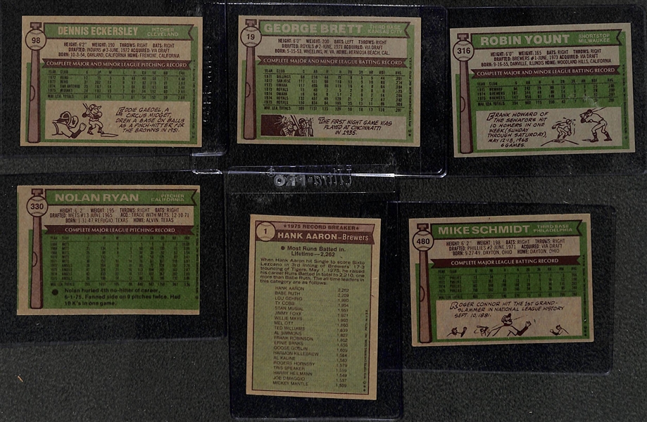1976 Topps Baseball Complete Set (660 Cards w. 44 card traded set) w. Eckersley Rookie - Mostly VG-EX+ Condition