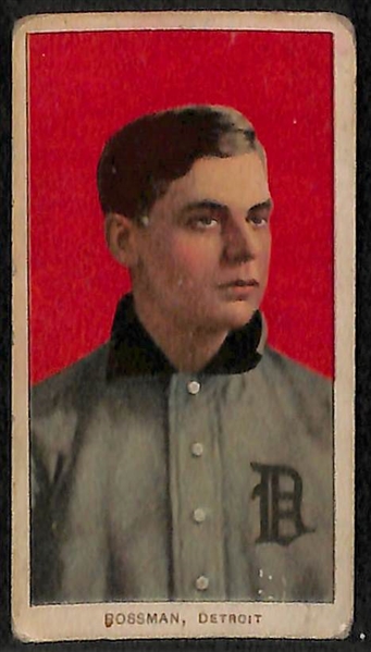 Lot of (4) 1909-11 T206 Cards w. Bull Durham (NY Giants), Gabby Street (Washington), Cy Seymour (NY Giants), Claude Rossman (Detroit)