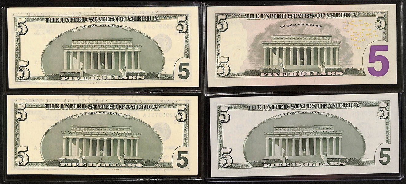 US Currency Lot - (3) US $5 Bills, (1) $10 Bill, (2) $20 Bills