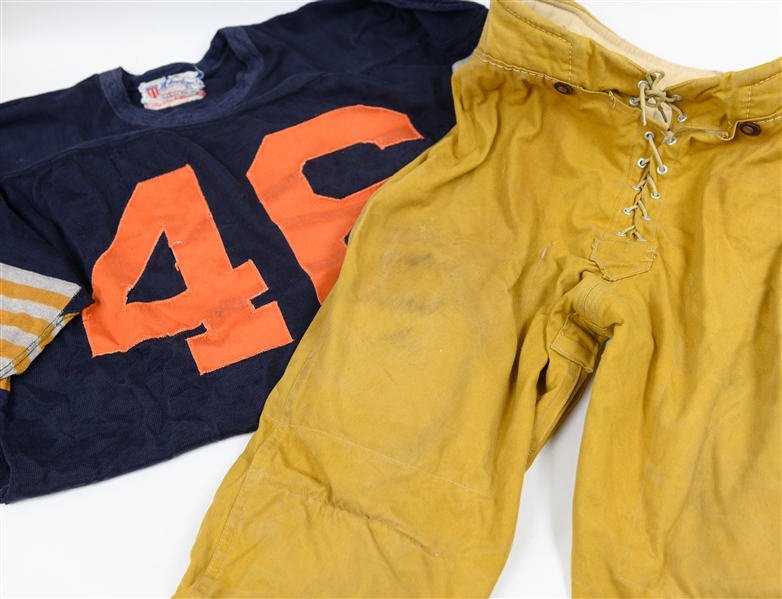 Vintage Football Jersey and Pants c. 1950s-1960s