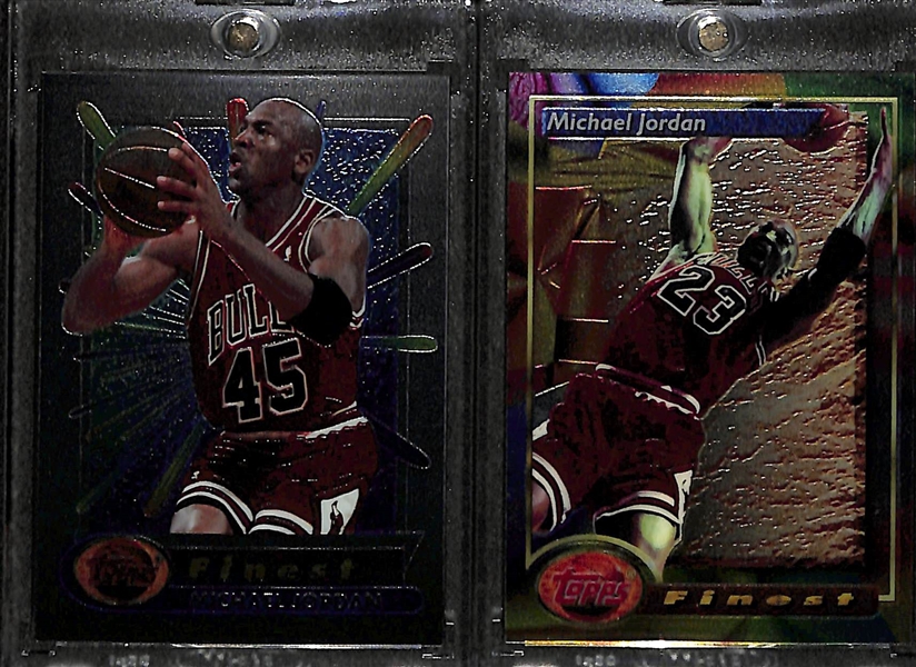 1993-94 Topps Finest Michael Jordan # 1 & 1994-95 Topps Finest Michael Jordan  # 331