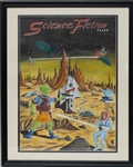 Science Fiction Tales Original 15"x20" Painting (Signed by "A. Paull, 1963")