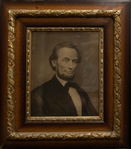 Very Old Abraham Lincoln 16"x20" Photo (Beautifully Framed to 34"x30") - Photo on Heavy Wood Backing