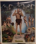 Johnny Wiessmuller Signed Tarzan Movie Poster (LE 991/1500 from 1977) - Also Signed by Maureen OSullivan (Jane) & Johnny Sheffield ("Boy" - JSA Auction Letter)