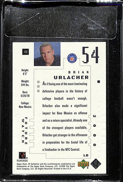 2000 SP Authentic Brian Urlancher Graded Beckett Raw Review BGS 8.5 - Card #ed 1235/1250
