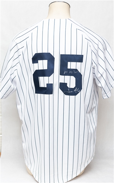 Jason Giambi Signed Majestic New York Yankees Jersey (JSA Auction Letter)