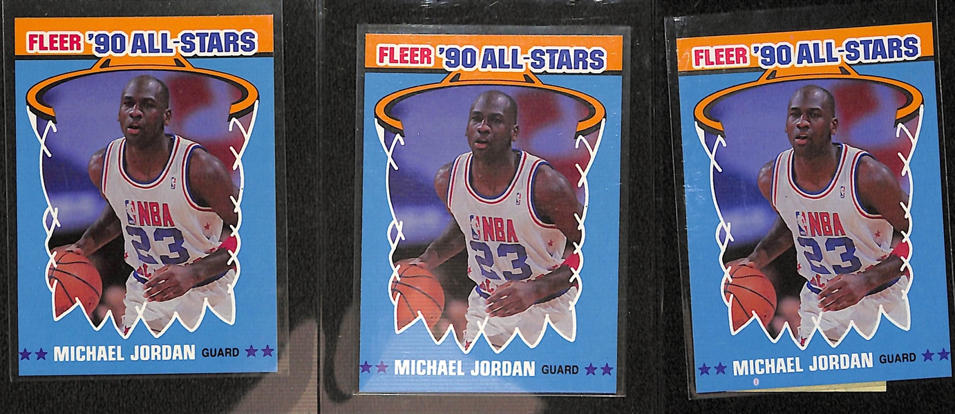Lot of (80+) Mostly 1990s Michael Jordan Basketball Cards w. (3) 1990 Fleer All-Stars