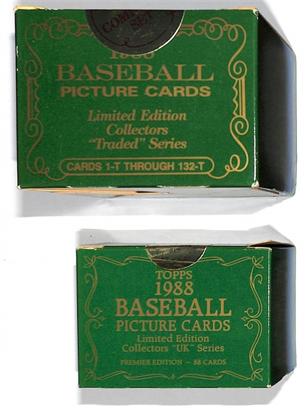 1988 Topps Traded Tiffany Baseball Set & UK Mini Set!