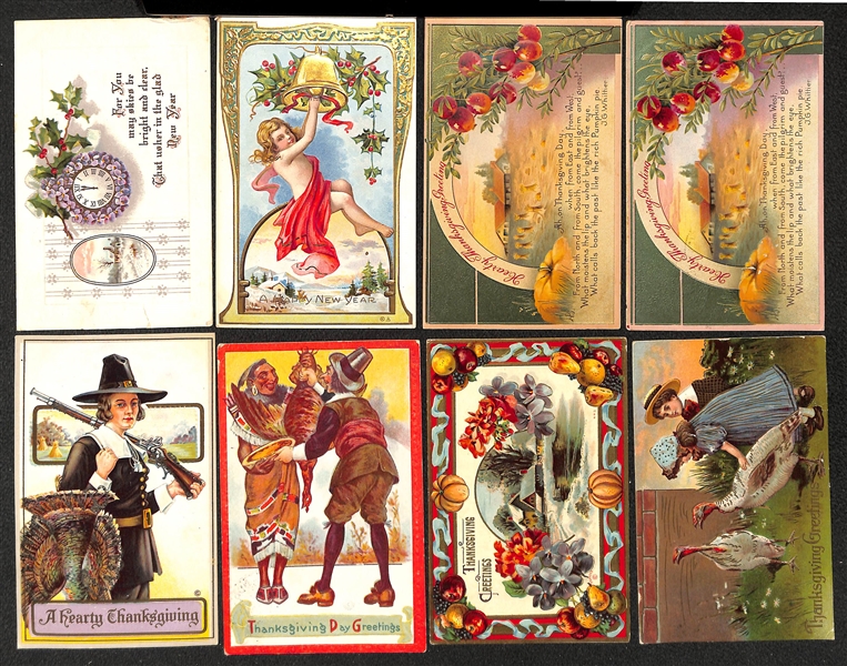 Lot of Approx. (300) Vintage Christmas Post Cards &  (30) Thanksgiving/New Years Post Cards