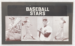 RARE 1950s Baseball Stars Exhibit Card Machine Display "Header-Card" w. 4 Hall of Famers
