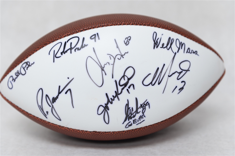 Super Bowl XXXII Autographed Football w. (13) Signatures Inc. Walter Payton and Dan Marino (JSA Cert)