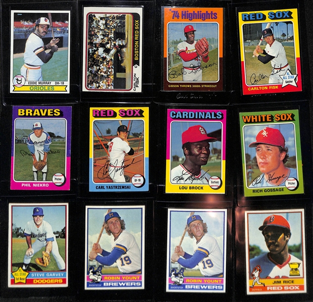 Lot of (85+) 1960s & 70s Topps Baseball Cards Full of Stars w. Clemente, Gibson, Banks, Fisk, Neikro and Many More!
