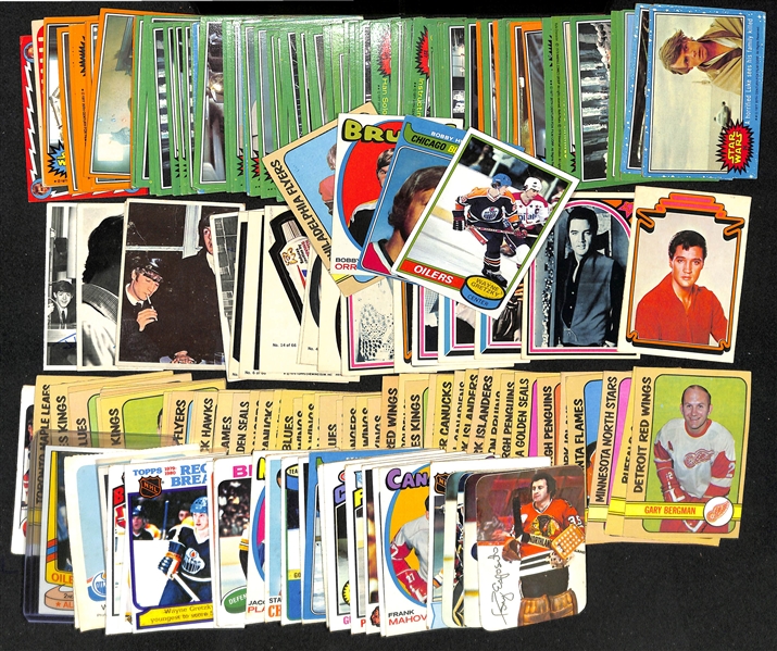  Lot of (50) 1972 Topps Hockey Cards w. Bobby Clarke, (25) Hockey Star Cards from 1970s-80s, & (50+) 1977 Topps Star Wars Cards