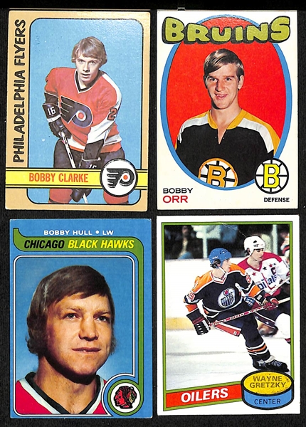  Lot of (50) 1972 Topps Hockey Cards w. Bobby Clarke, (25) Hockey Star Cards from 1970s-80s, & (50+) 1977 Topps Star Wars Cards