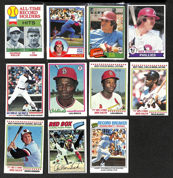 Lot of (500+) 1950s Through 1980s Topps Baseball Cards