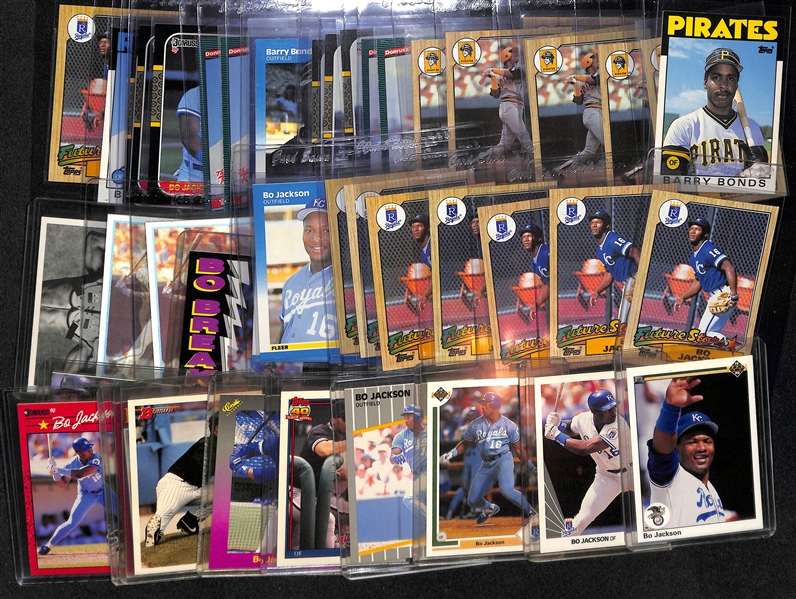 Lot of (45) Barry Bonds and Bo Jackson Mostly Rookie Baseball Cards