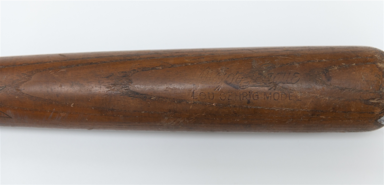 Vintage Pennant Lou Gehrig No. 308 Model 35 Baseball Bat