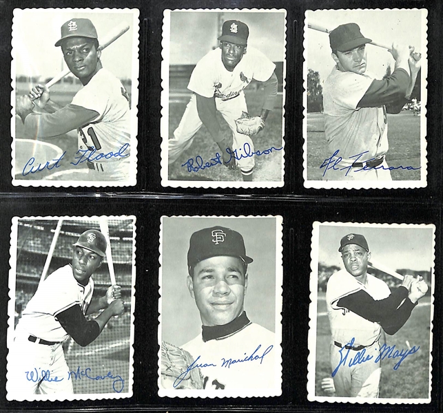 Lot of (33) 1969 Topps Deckle Edge Cards (Near Complete) w. Willie Mays