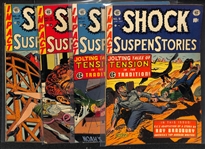 Lot of (4) 1953-1954 Shock SuspenStories (#9, 11, 12, & 13) Comic Books
