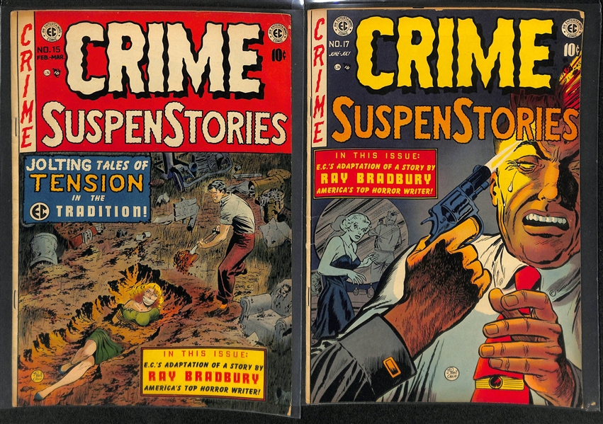 Lot of (3) 1952-1953 Crime SuspenStories (#11, 15, & 17) Comic Books