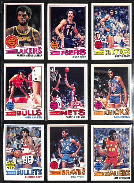 1977-78 Topps Basketball Complete Set of 132 Cards w. Abdul-Jabbar