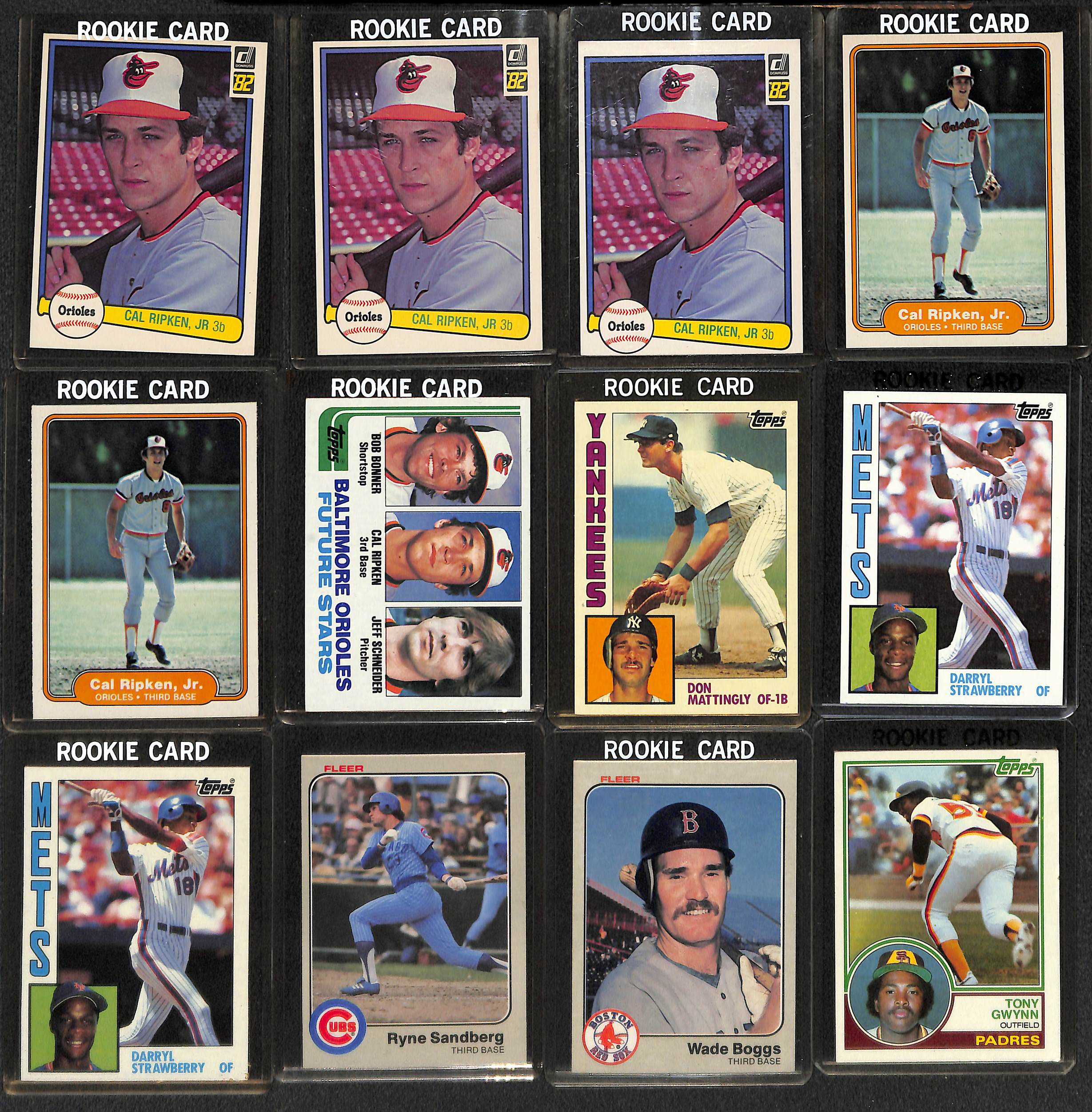 Lot Detail - Lot of (63) Baseball Rookie Cards from 1980-1989 w. (3 ...