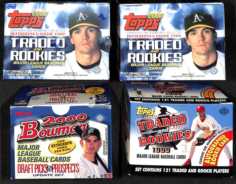 Lot of (10) Traded, Rookie & Update Baseball Sets by Topps/Fleer/Bowman w. (2) 2000 Topps Traded & Rookies Sets