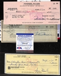 (3) Signed Bank Checks - Tennessee Williams, (Playwright), David Niven (Actor), & Ivan Boesky (Inspiration for Character Gordon Gekko)  - All w. PSA/DNA COAs