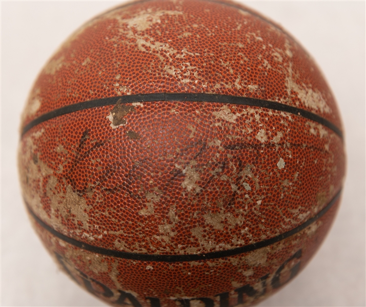 Heavily Worn Kobe Bryant Signed Official NBA Basketball (Rookie Era) w. JSA Letter & PSA/DNA Sticker