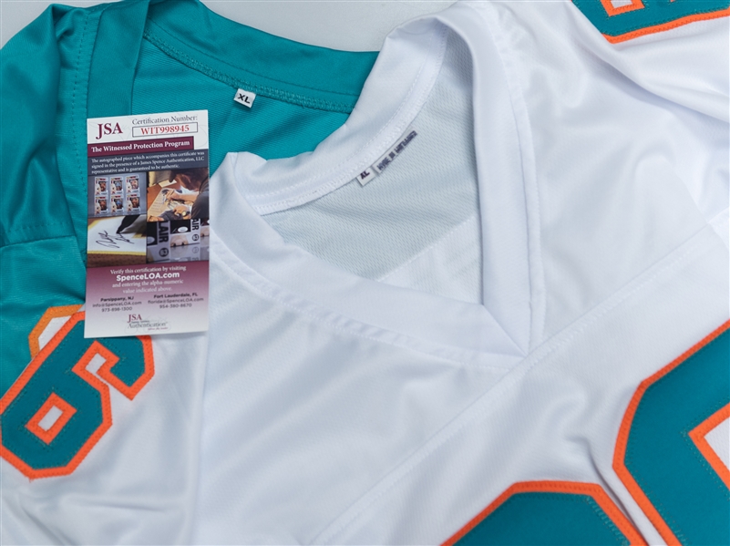 Bob Griese and Larry Little Autographed Miami Dolphins Jerseys (Beckett & JSA Certs)
