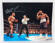 Mike Tyson Signed 16"x20" Photo - Showing Evander Holyfield Following the Ear Bite (Beckett COA)