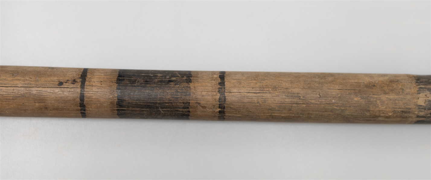 Vintage Ring Baseball Bat w. Mushroom Handle Circa Late 1800s to Early 1900s