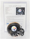 PIttsburgh Steelers Steel Curtain Signed Mini Helmet (Full JSA Auction Letter) w. Joe Greene, D. White, E. Holmes, LC Greenwood