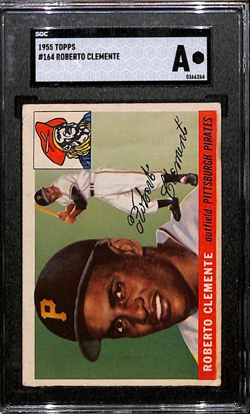 1955 Topps Roberto Clemente Rookie Card Graded SGC Authentic 