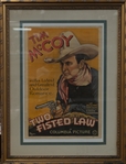 Vintage 1932 "Tim McCoy" Movie Poster Starring a Young John Wayne (29"x20" Poster in 42"x32" Frame) - Very Rare!