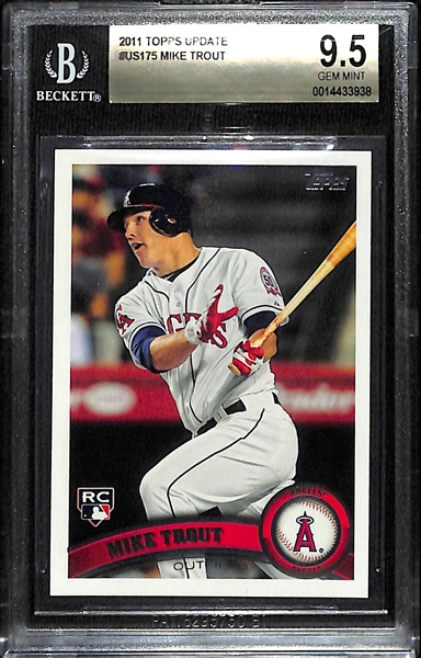2011 Topps Update Mike Trout Rookie Card #US175 Graded BGS 9.5 Gem Mint