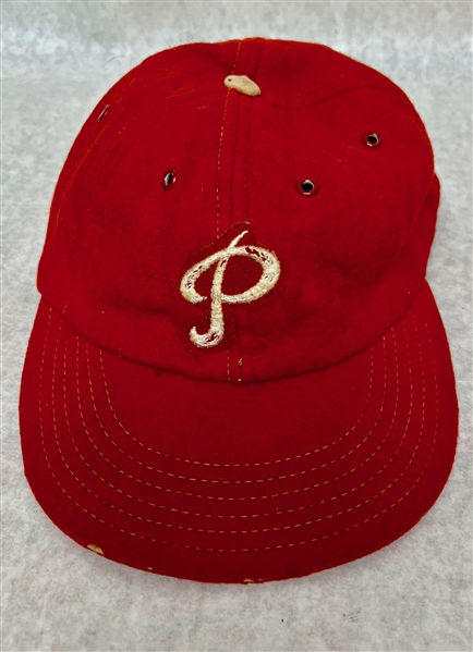 Vintage c. 1960s Phillies Youth Sized Felt Baseball Cap & Batting Helmet - 100% of Bid Donated to the Darren Daulton Foundation