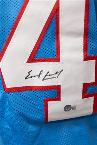 Warren Moon and Earl Campbell Autographed Houston Oilers Jerseys (Beckett Certs)