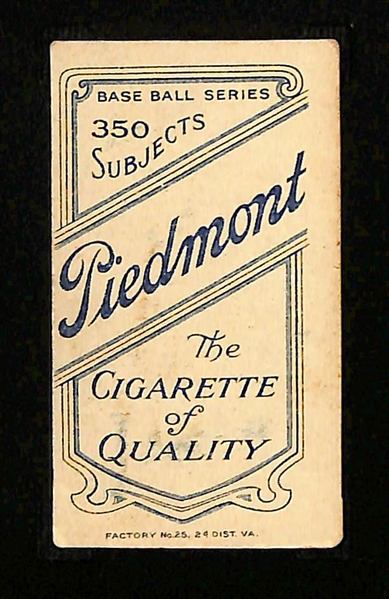 1909-11 T206 Johnny Evers w. Bat, Chicago on Shirt (HOF - Piedmont 350 Back) Graded SGC 3 (VG)