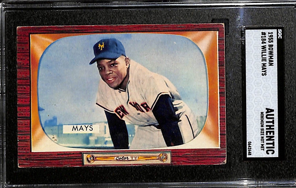 1955 Bowman Willie Mays #184 Graded SGC Authentic